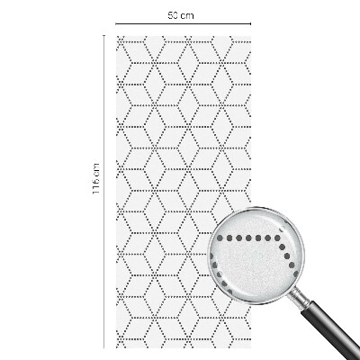Film occultant fenêtre effet vitrail Losanges pointillés