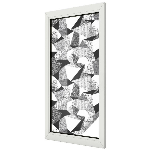 Vitrail autocollant pour fenêtre figures géométriques