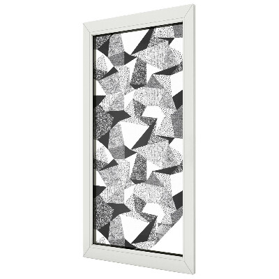 Vitrail autocollant pour fenêtre figures géométriques