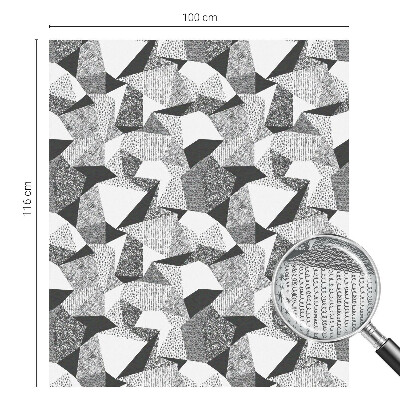 Vitrail autocollant pour fenêtre figures géométriques