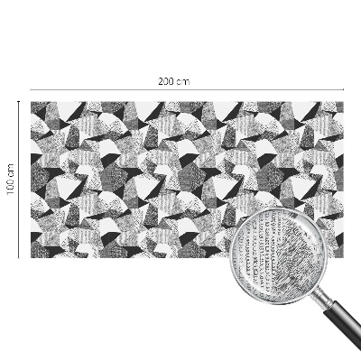 Vitrail autocollant pour fenêtre figures géométriques