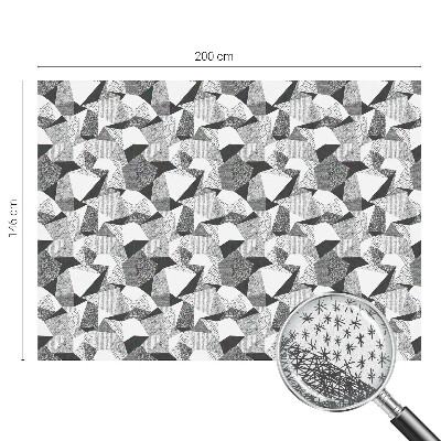 Vitrail autocollant pour fenêtre figures géométriques