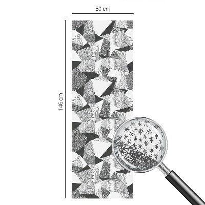 Vitrail autocollant pour fenêtre figures géométriques