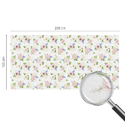 Film fenêtre décoratif occultant vitrail Motif floral