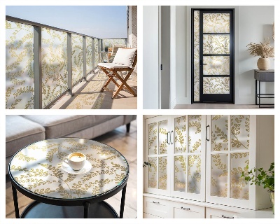 Vitrail autocollant pour fenêtre Modèle de plante