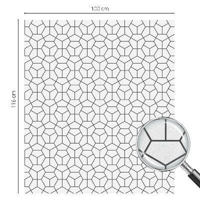 Film fenêtre décoratif occultant vitrail cubes géométriques