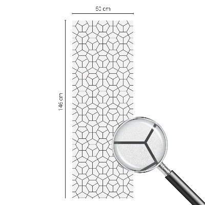 Film fenêtre décoratif occultant vitrail cubes géométriques