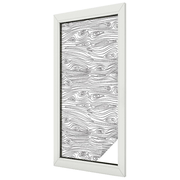 Film fenêtre décoratif occultant vitrail Lignes de bois