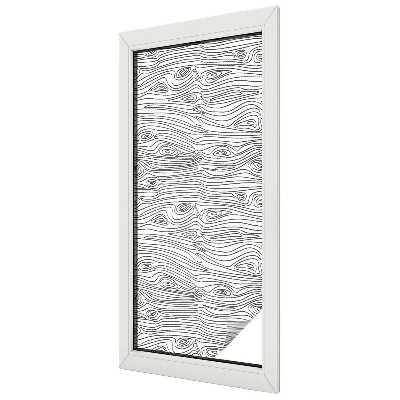 Film fenêtre décoratif occultant vitrail Lignes de bois