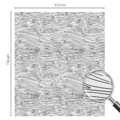 Film fenêtre décoratif occultant vitrail Lignes de bois