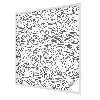 Film fenêtre décoratif occultant vitrail Lignes de bois