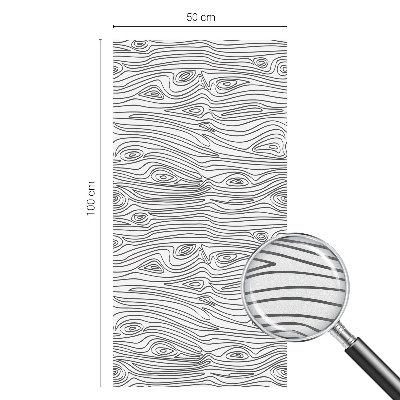 Film fenêtre décoratif occultant vitrail Lignes de bois