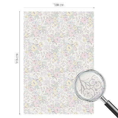 Vitrail autocollant pour fenêtre Motif floral