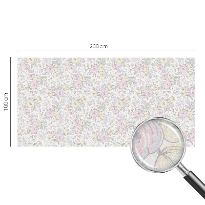 Vitrail autocollant pour fenêtre Motif floral