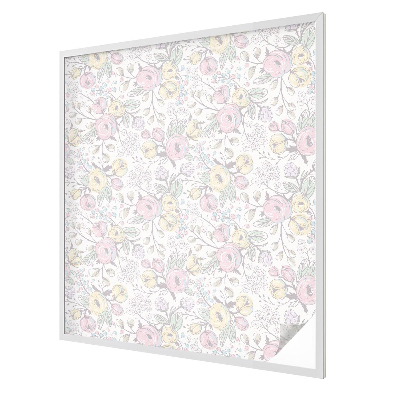 Vitrail autocollant pour fenêtre Motif floral