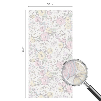 Vitrail autocollant pour fenêtre Motif floral