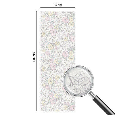 Vitrail autocollant pour fenêtre Motif floral