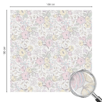Vitrail autocollant pour fenêtre Motif floral