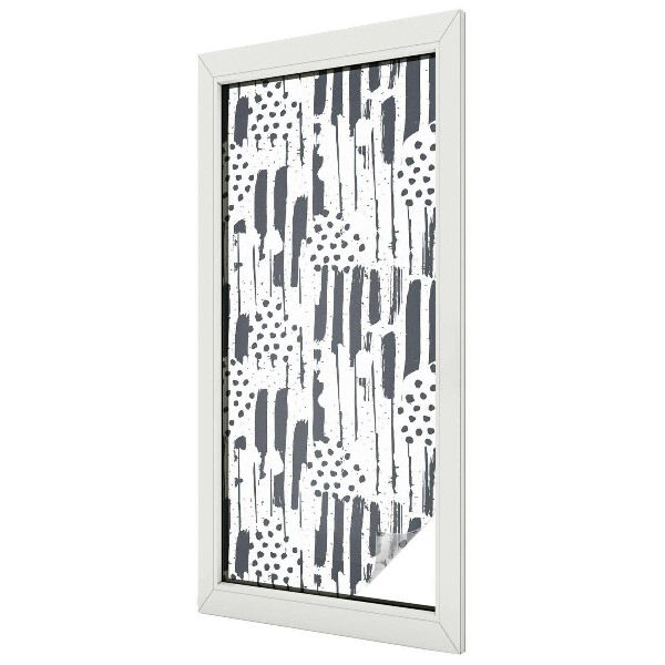 Film fenêtre décoratif occultant vitrail Rayures et pois