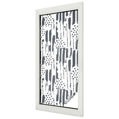 Film fenêtre décoratif occultant vitrail Rayures et pois