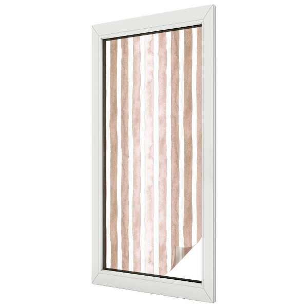 Film occultant fenêtre effet vitrail ceintures marron