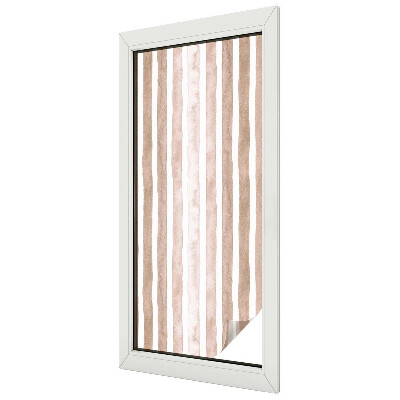 Film occultant fenêtre effet vitrail ceintures marron