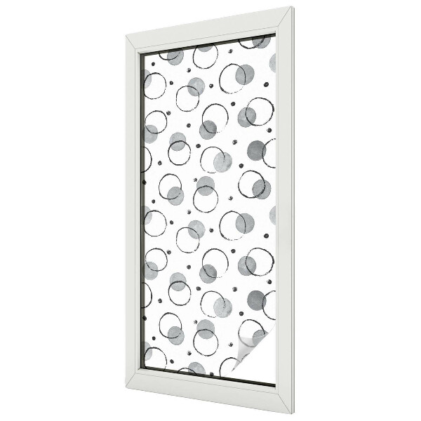 Vitrail autocollant pour fenêtre Roues grises