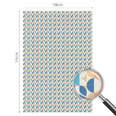 Film fenêtre décoratif occultant vitrail symétrie géométrique