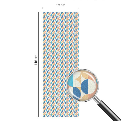 Film fenêtre décoratif occultant vitrail symétrie géométrique