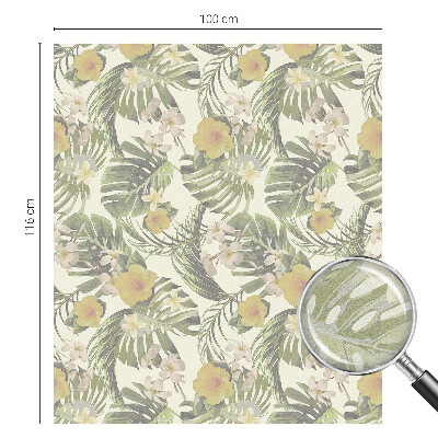 Film occultant fenêtre effet vitrail Thème tropical