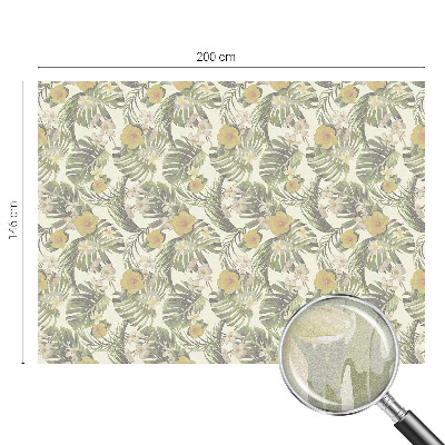 Film occultant fenêtre effet vitrail Thème tropical