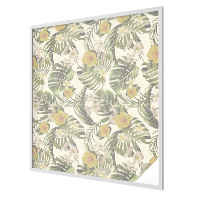 Film occultant fenêtre effet vitrail Thème tropical