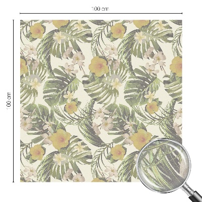 Film occultant fenêtre effet vitrail Thème tropical