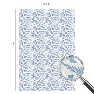 Vitrail autocollant pour fenêtre feuilles de fougère