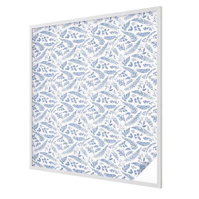 Vitrail autocollant pour fenêtre feuilles de fougère