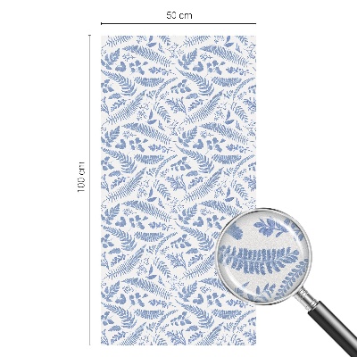 Vitrail autocollant pour fenêtre feuilles de fougère