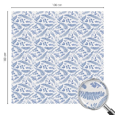 Vitrail autocollant pour fenêtre feuilles de fougère