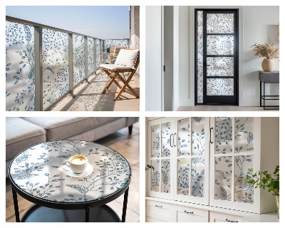 Film occultant pour fenêtre Motif végétal