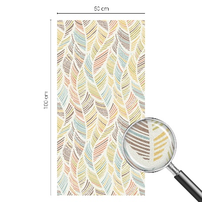 Vitrail autocollant pour fenêtre Plumes arc-en-ciel