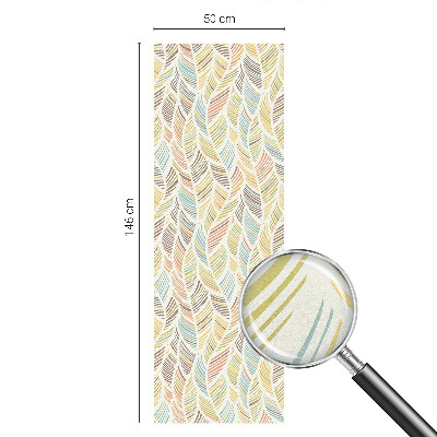Vitrail autocollant pour fenêtre Plumes arc-en-ciel