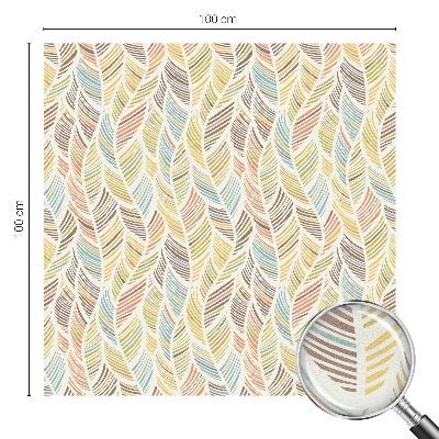 Vitrail autocollant pour fenêtre Plumes arc-en-ciel