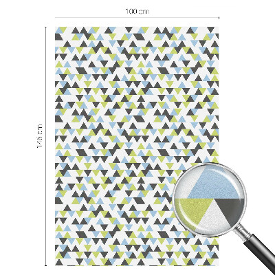 Film occultant fenêtre effet vitrail Triangles géométriques