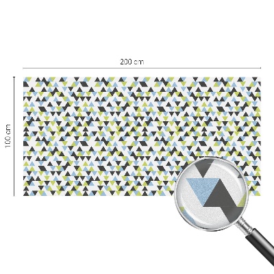 Film occultant fenêtre effet vitrail Triangles géométriques
