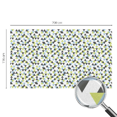 Film occultant fenêtre effet vitrail Triangles géométriques