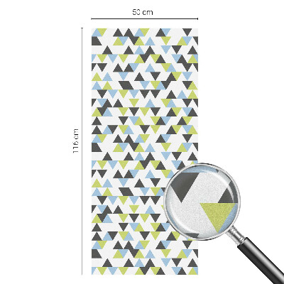 Film occultant fenêtre effet vitrail Triangles géométriques