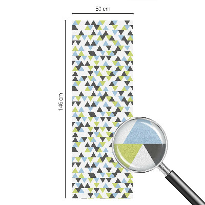 Film occultant fenêtre effet vitrail Triangles géométriques