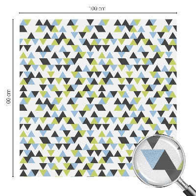 Film occultant fenêtre effet vitrail Triangles géométriques