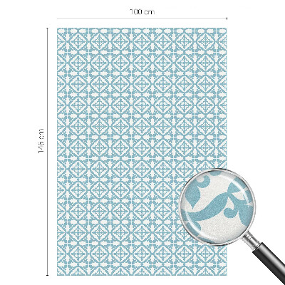 Autocollant pour vitrage ornements bleus