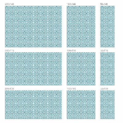 Autocollant pour vitrage ornements bleus