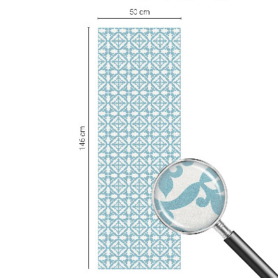 Autocollant pour vitrage ornements bleus